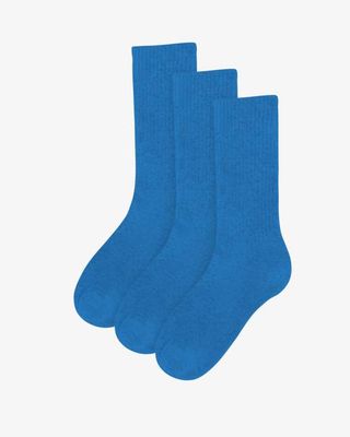 Organic Active Sock - Pacific Blue (3-Pack)