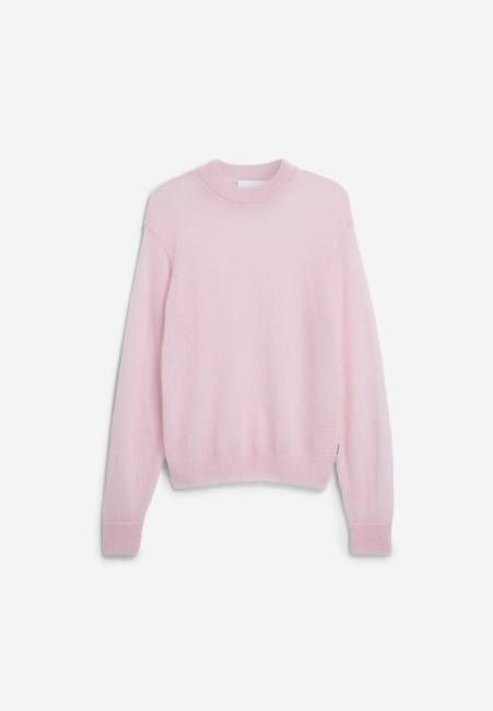 MOHAIR BLEND KNIT SWEATER | pink mist
