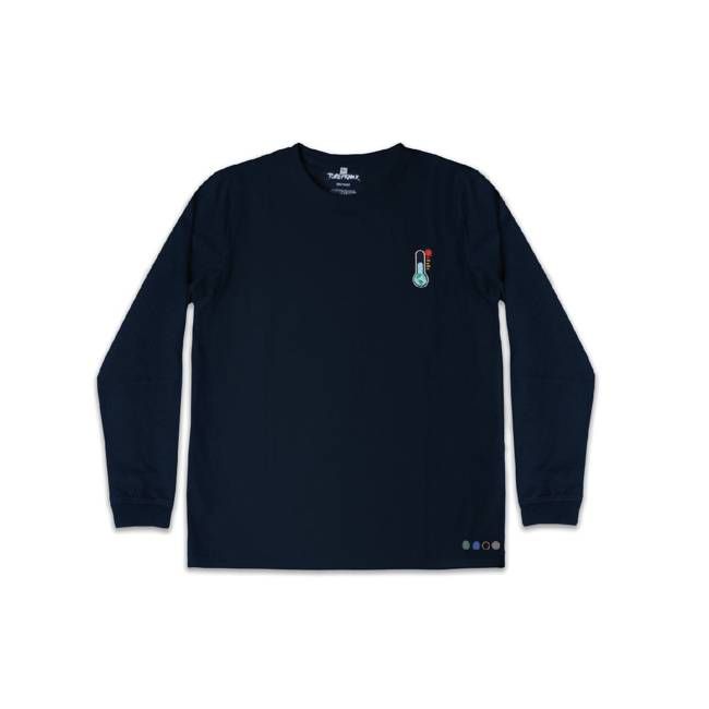 Climate Unisex Long Sleeve Tee in Navy