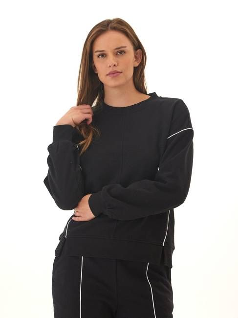 Kiesha Slub Terry Piping Detail Pullover