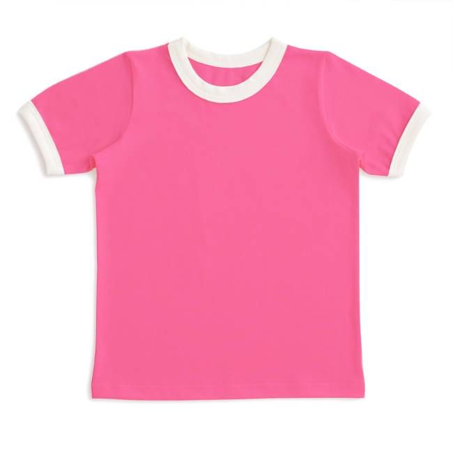 Ringer Tee - Solid Bright Pink