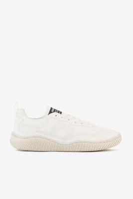 WHITE SYNTHETIC LEATHER ALCUDIA TRAINERS