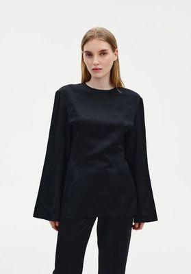 Sculpted Satin Blouse
