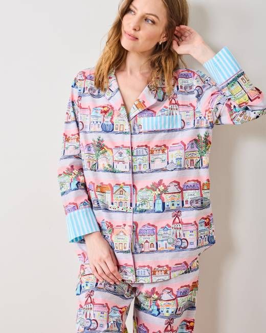 Lenox Spice Village™ x PF - Long PJ Set - Kitchen Pink