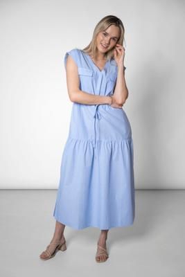 Stufenkleid hellblau