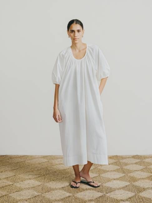 Ophelia Dress, Organic Batiste, Natural