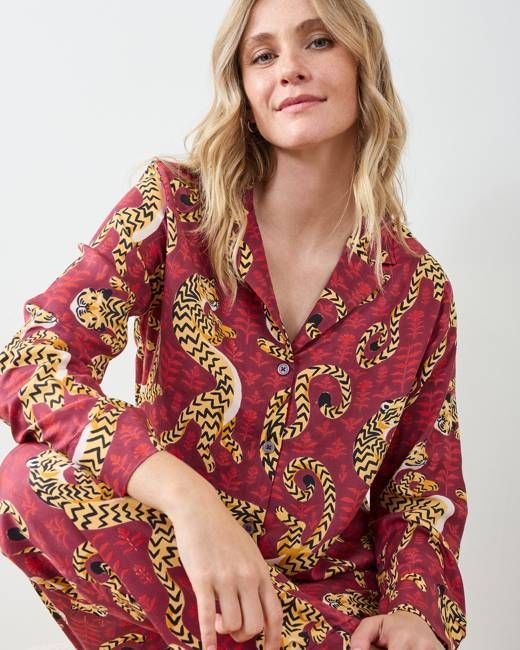 Twisted Tiger - Eco Satin Chelsea Set - Merlot