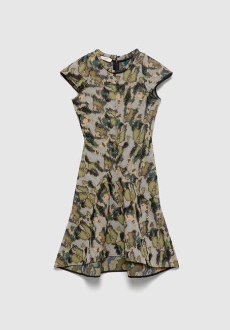Shield Jacquard Mini Dress