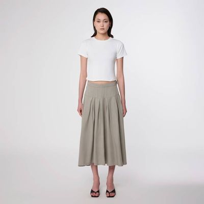 BREEZE - Skirt - Tencel - Rock Olive