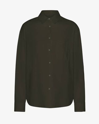 Organic Oversized Shirt - Hunter Green
