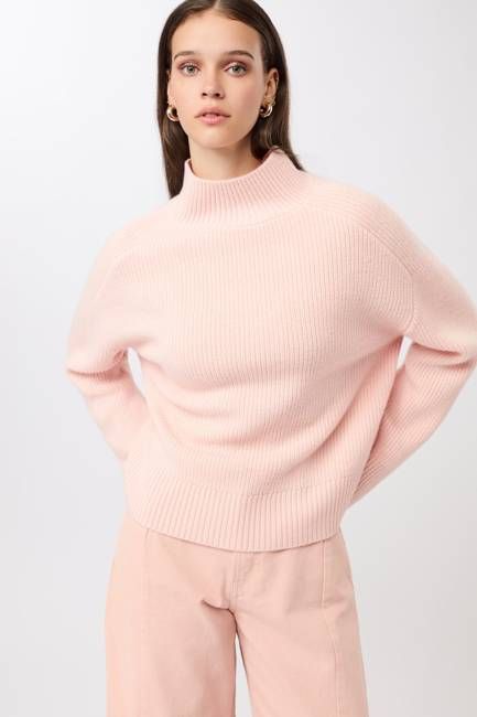 Langerchen Premium Knitted Pullover Made from Pure Organic Wool (rose Clay)