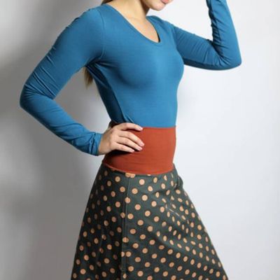 Bio Rock Freudian braune glitzer Punkte/ rost - kaufen