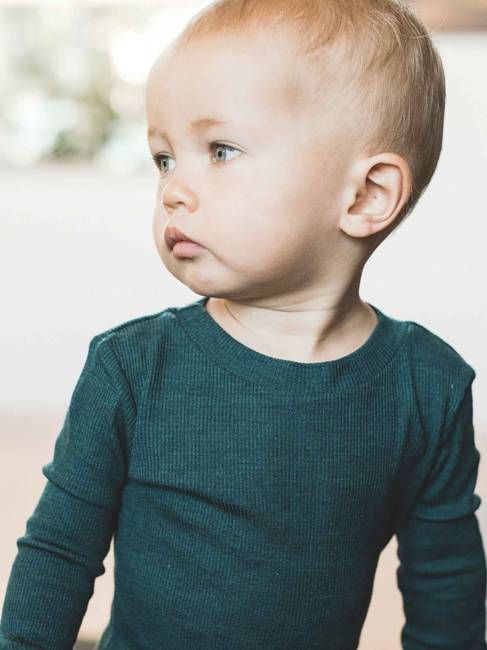 MerinoSilk Baby Crew Deep Sea