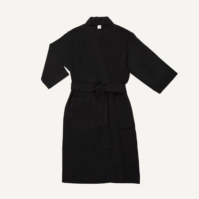 Organic Cotton Essential Robe in Graphite