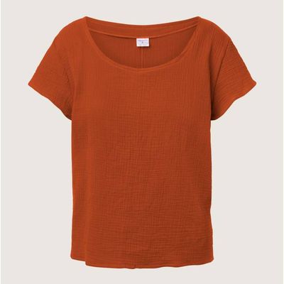Musselin-Shirt Coube rost (orange)