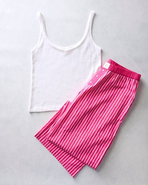 Pink Stripes - Esme Tank & Nola PJ Pants Bundle - Multi