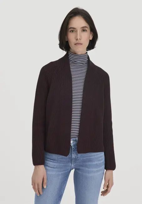 Relaxed knit jacket made from pure organic cotton