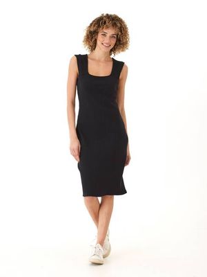 Leah Organic Rib Midi Dress