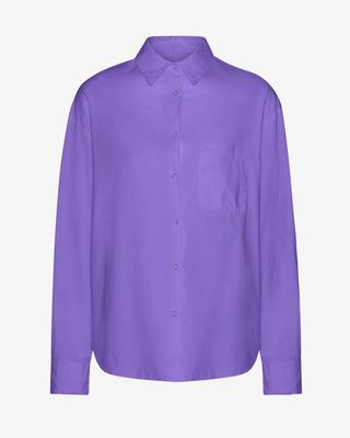 Organic Oversized Shirt - Ultra Violet