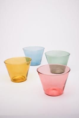 Fantastic-Not-Plastic Short Glasses, Multi-Color Pack of 4