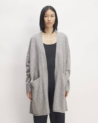 The Cozy-Stretch Long Cardigan | Heathered Grey