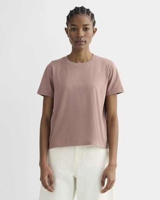 The Box-Cut Tee in Essential Cotton | Rose Dusk | No Pocket