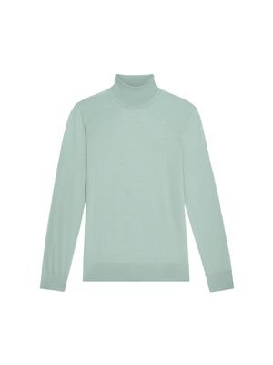 Archive Women’s Regenerative Merino Wool Turtleneck Sweater—eucalyptus blue