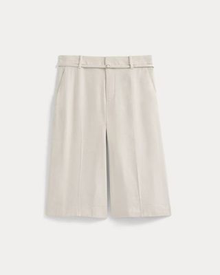 Long Tailored Short in Stretch Linen | Birch