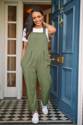 Kathleen - Relaxed Dungaree - Sage