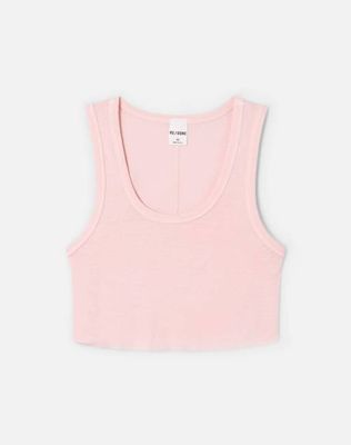 Cropped 60s Tank - Pink Salt