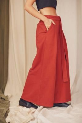 Rust Organic Cotton Wide Trousers