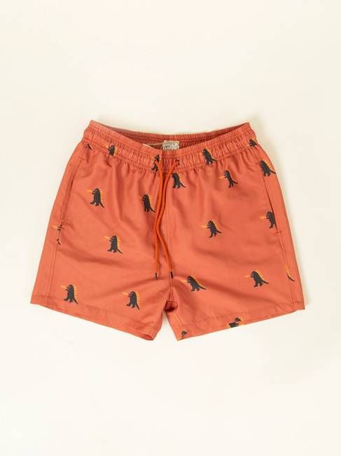 NOKIE GODZILLA RED MEN'S SWIMSUIT