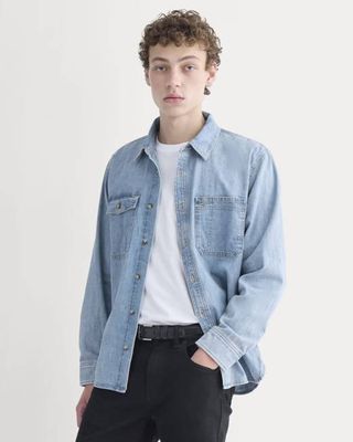 Denim Utility Shirt | Light Indigo