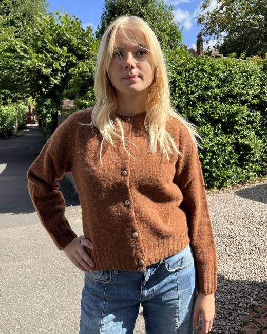 Lowie Whisky Brushed Boxy Cardigan