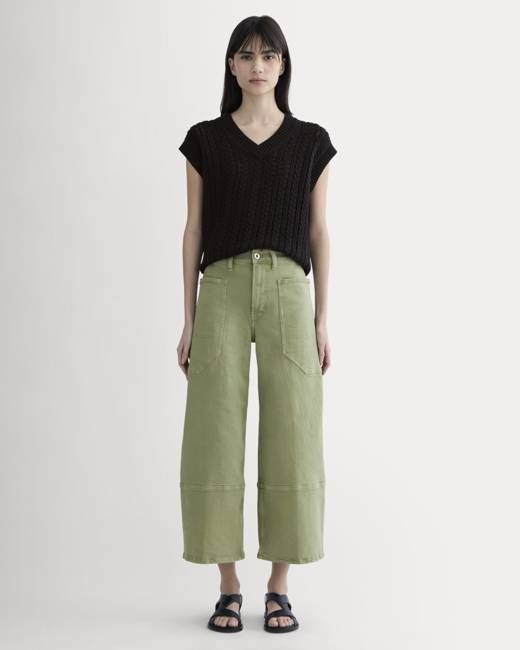 The Way-High® Gardener Cropped Jean | Oil Green