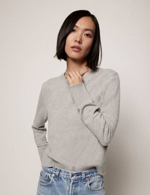 Classic Cashmere Crewneck | Heather Grey