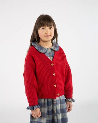 V-Neck Cardigan poppy