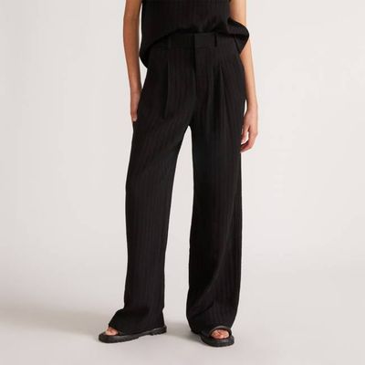The City Stripe Way-High® Drape Pant | Black