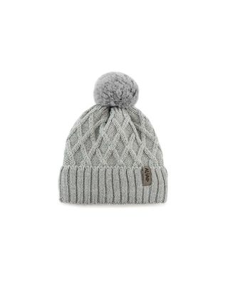 Merino Wool Hat with Pompom
