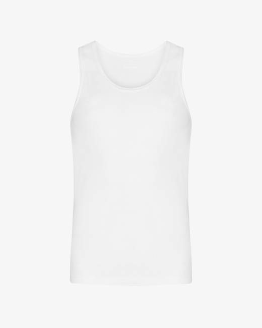 Organic Rib Tank Top - Optical White