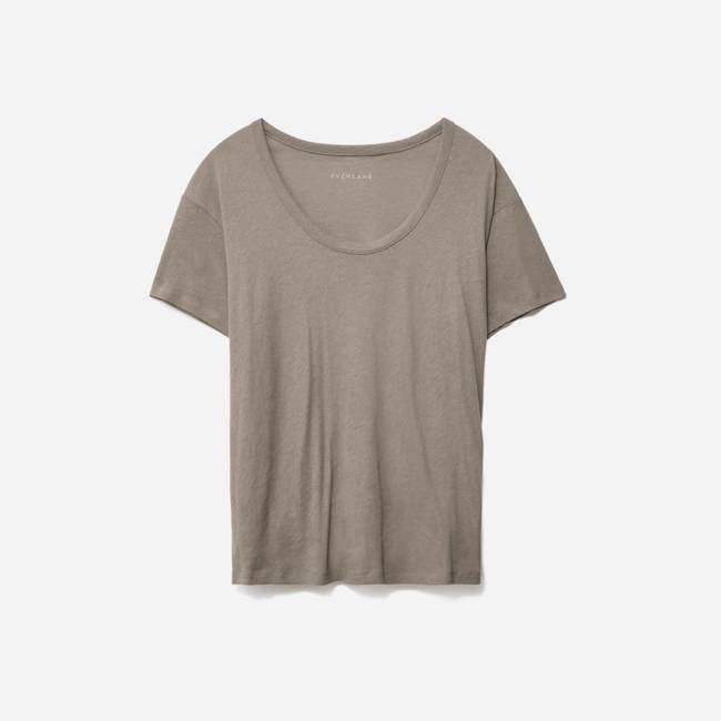 The Air Scoop-Neck Tee | Clay