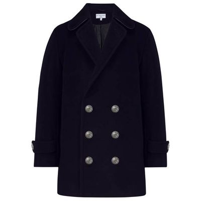 Lambeth Cashmere Boys Reefer Coat - Ink Blue