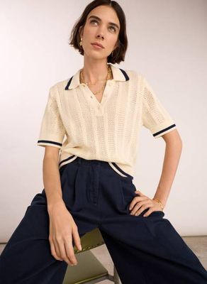 Janice Organic Cotton Knitted Polo Top
