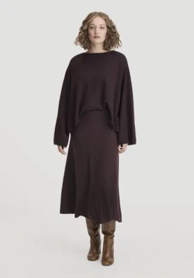 Knit Midi Skirt Regular made of organic merino wool with cashmere