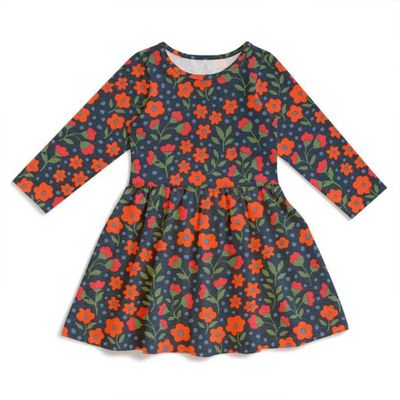 Calgary Dress - Garden Blooms Navy