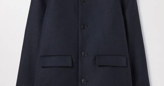Dark Navy Wool Coat | Recycled Wool Outerwear | Asket