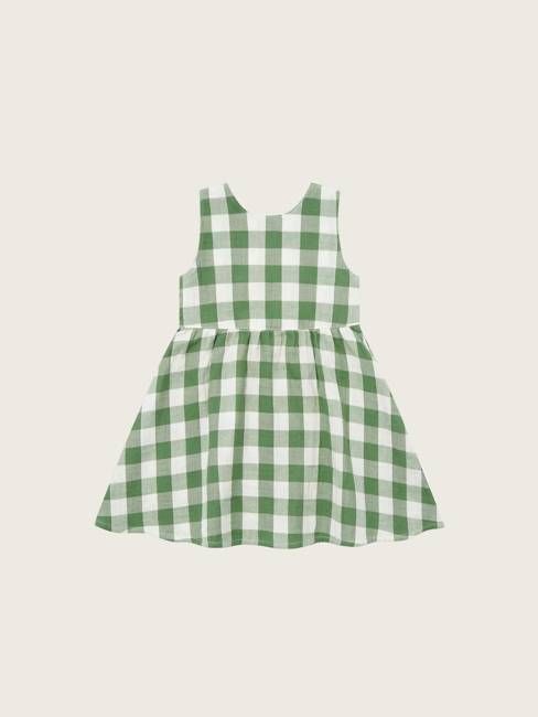 Dill Gingham Sleeveless Dress