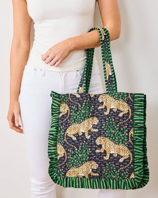 Bagheera - Ruffle Tote - Ink