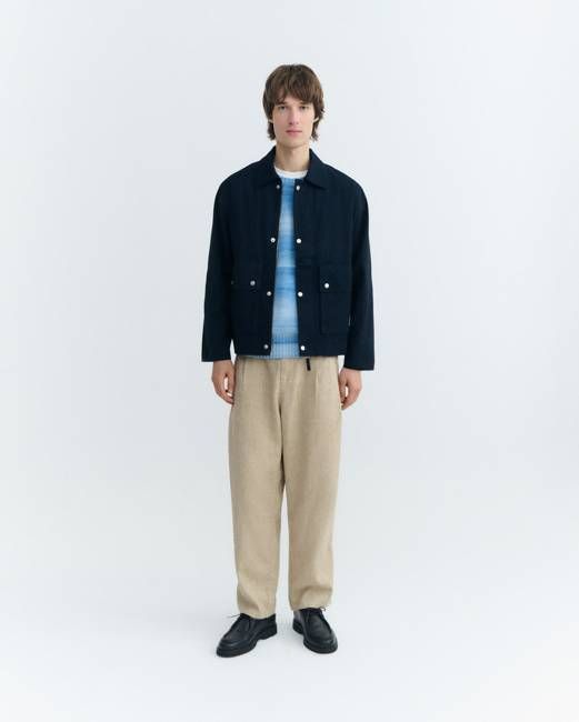 Callum oversize navy jacket