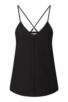 FLEUR - Linen/OC Blend Camisole - Black